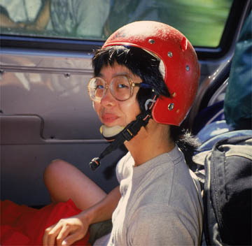 Donna: Donna Tsfura in the mid 80's on the Boi Brule river.