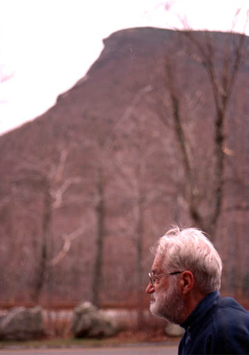 Albert: This is my dad in front of old man on the mountain, NH  Thanksgiving Day 1999